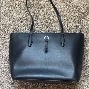 Kate Spade Black Tote Bag with Heart Charm